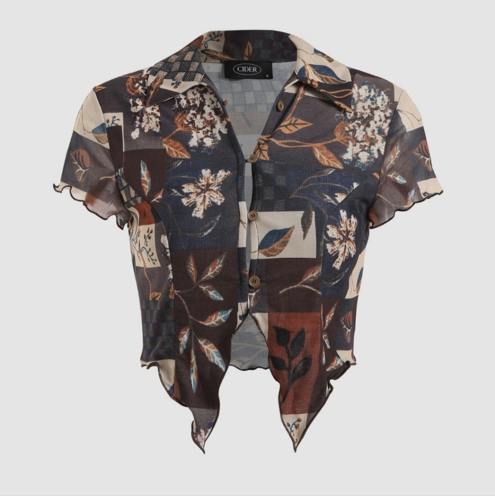 Cider Bohemian crop Blouse